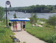 The Chippewa River is a great place to float on a hot summer day